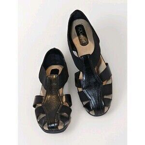 i ❤️ comfort Leather Upper Slip On Casual Sandals Womens Size 8.5 EUC